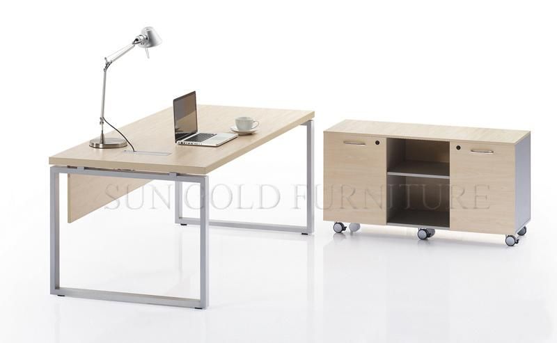 Simple Design Modern Executive Wooden Desk with Moveable Cabinet (SZ-OD187)