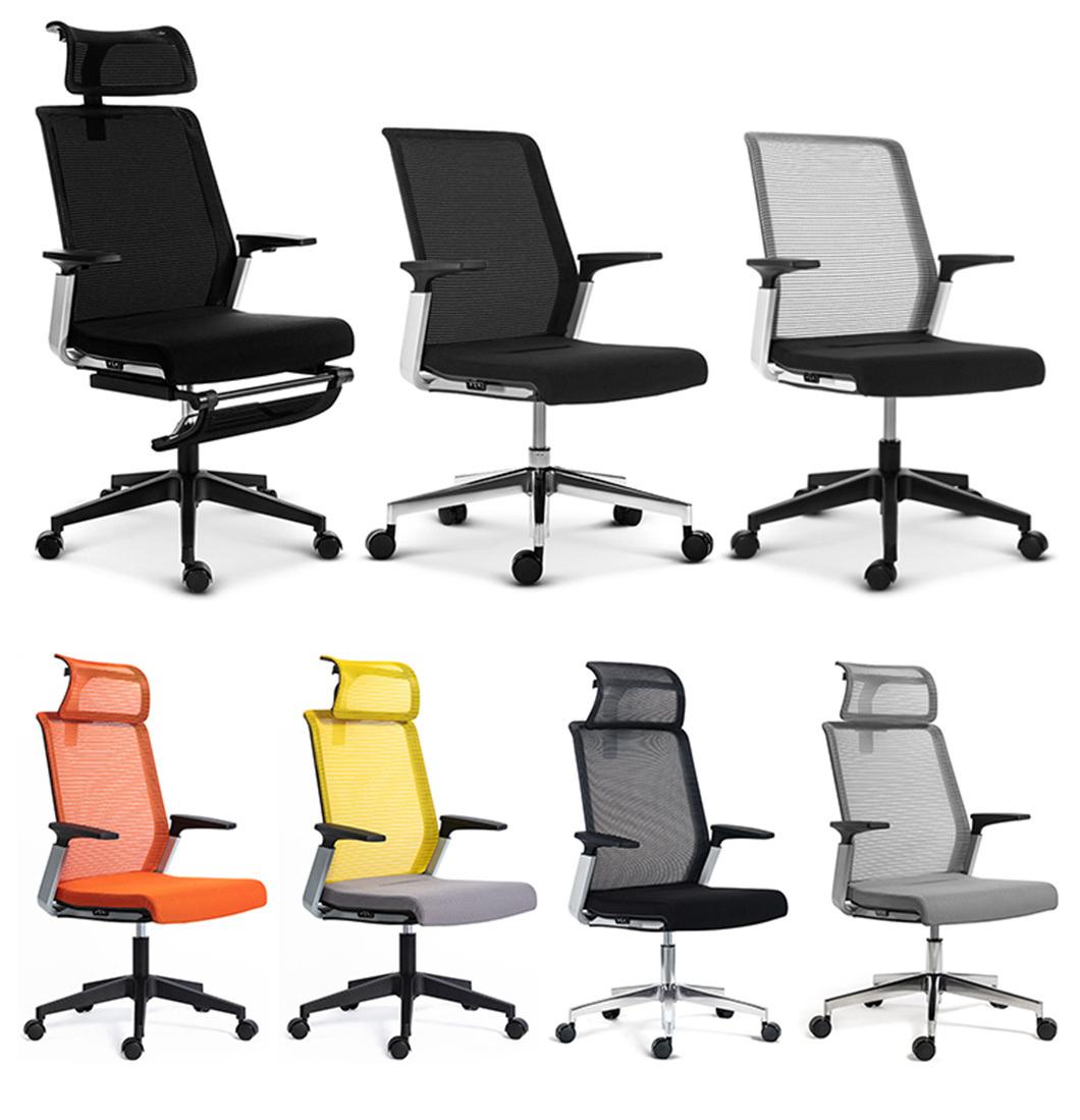 Asis Match Light High Back Ergonomic Mesh Office Chair Modern Furniture with Ottoman