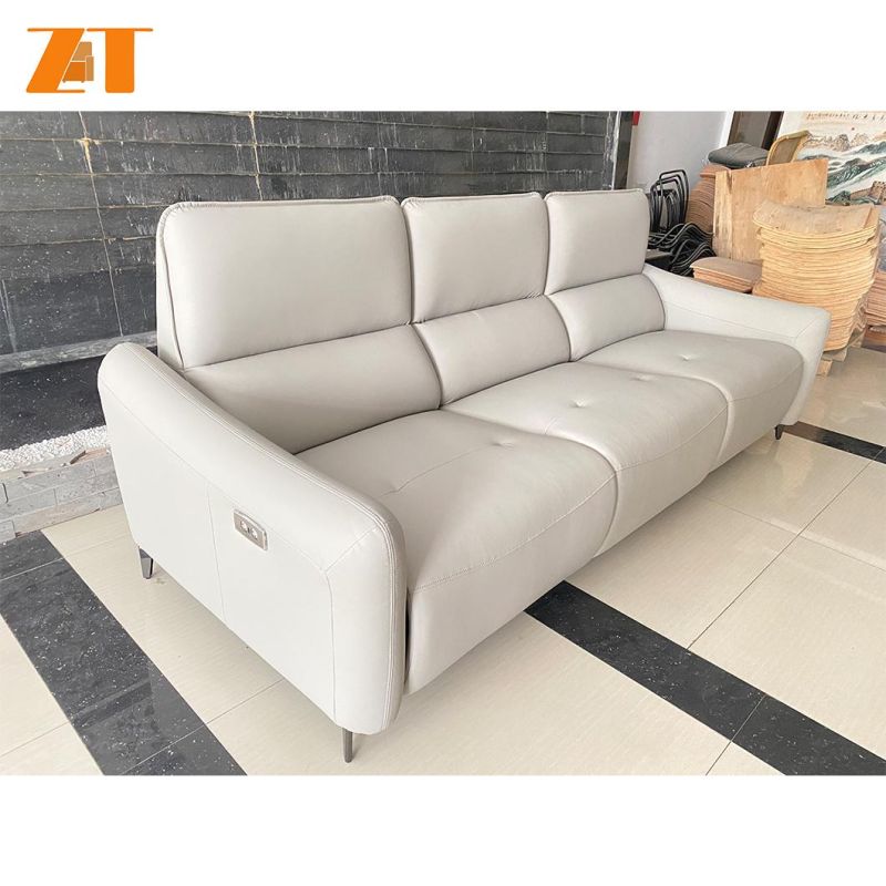 Factory Wholesale Modern Living Room Furniture Home Furniture Genuine Leather Sofa (21047-2)