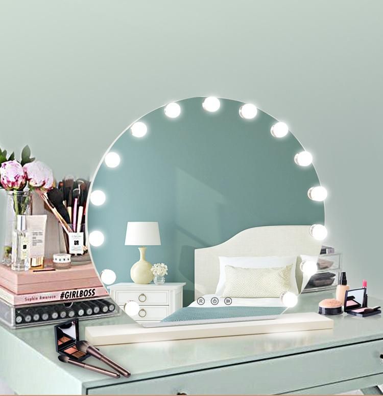 High Definition Home Products Bedroom Mirror LED Makeup Mirror 15PCS G35 Type LED Bulbs