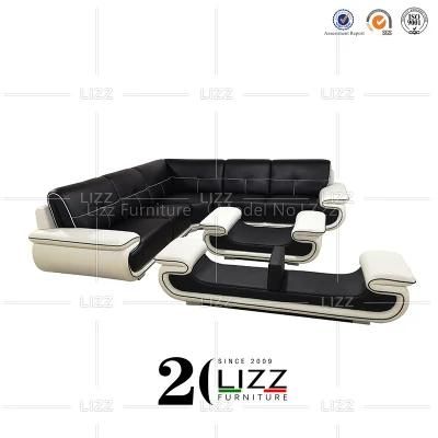 Modern European Home Center Furniture Genuine Living Room Leather Sofa Furniture Set