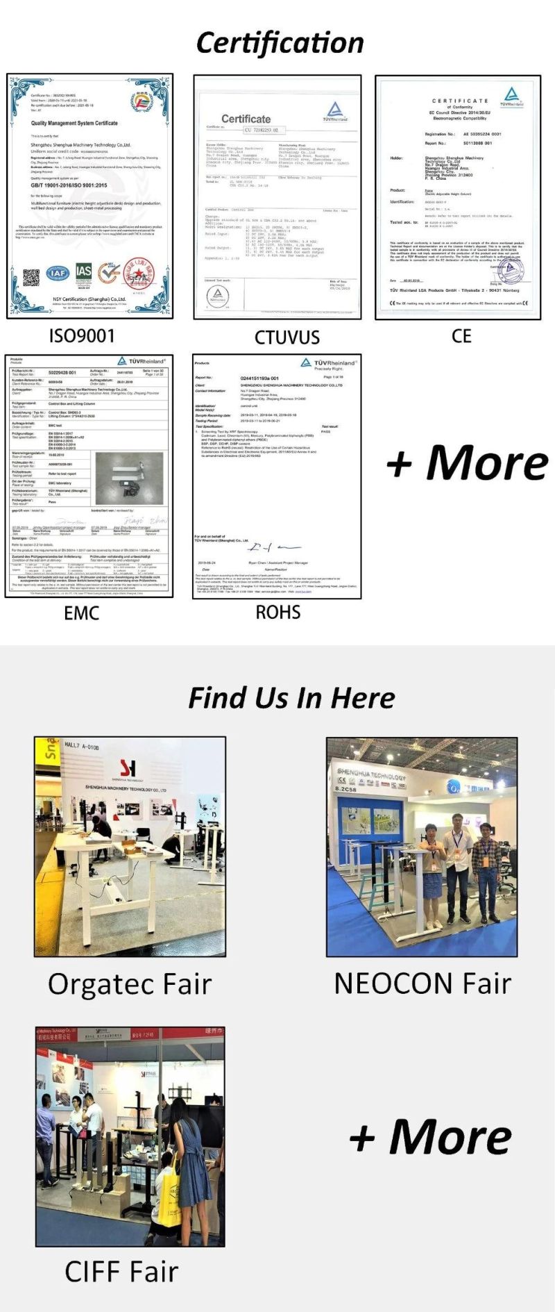 Manufacture Quick Assembly Affordable Only for B2b Quiet and Durable Customizable Standing Desk