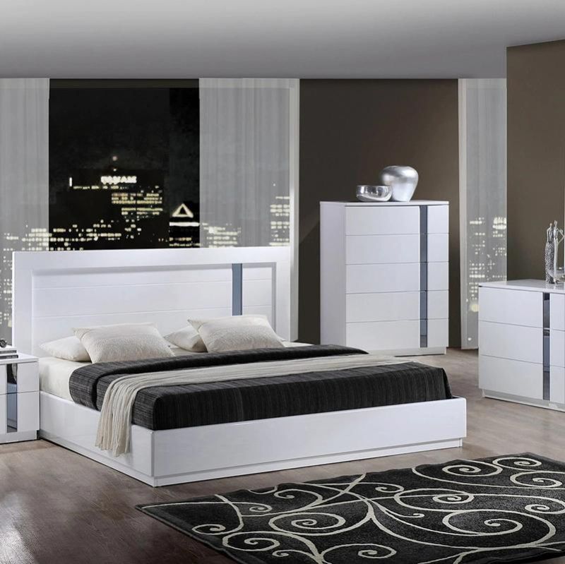 Nova Hot Sale Complete Bedroom Set Modern High Gloss Home Furniture Storage Bed Bedroom Furniture