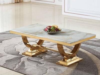 Modern White Hotel Hall Table Rectangular Dining Room Table Home Dinner Table