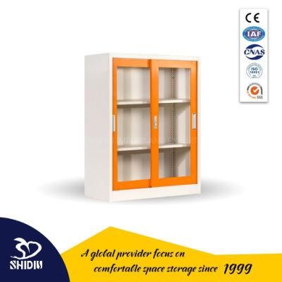 Customized Office Storage System Small Metal Cupboards Glass Door Sliding Book Cabinets Steel Office Bookcase Cabinet Furniture