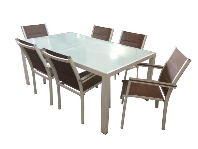 Best Choice Product 7-Piece Modern Glass Dining Table Furniture Set for Home and Garden