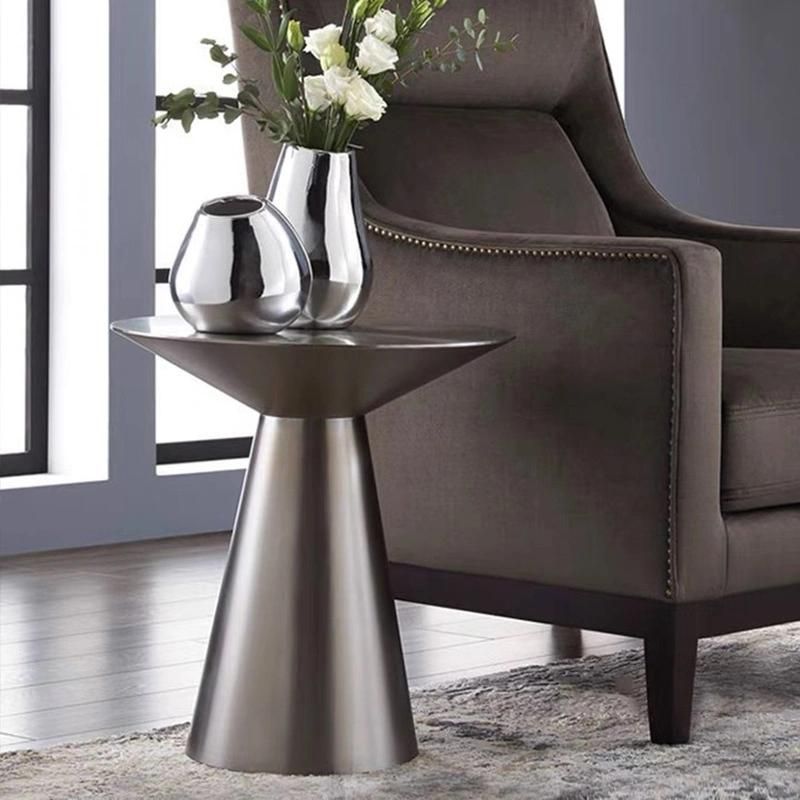 Modern Metal Furniture Round Stainless Steel Tea Table