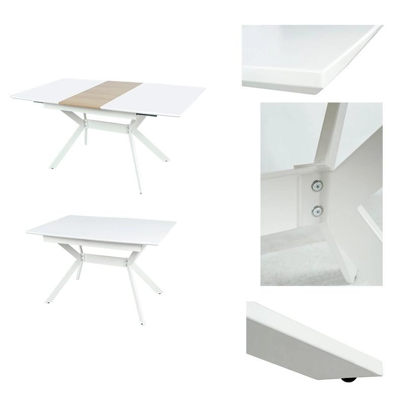 Wholesale MDF Top Metal Leg Dining Room Furniture Dining Table