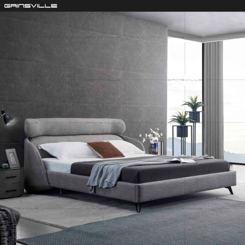 Simple Modern Platform Bed Design Wholesale Home Bedroom Furniture Appartment/Hotel Leather Beds Set