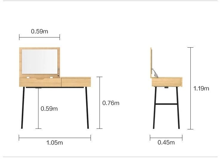 Simple Modern Furniture Dressing Table with Mirror and Customized