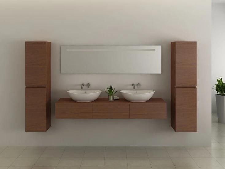 Modern Luxury and Simple Melamine Bathroom Cabinet Bathroom Vanity with Side Cabinets