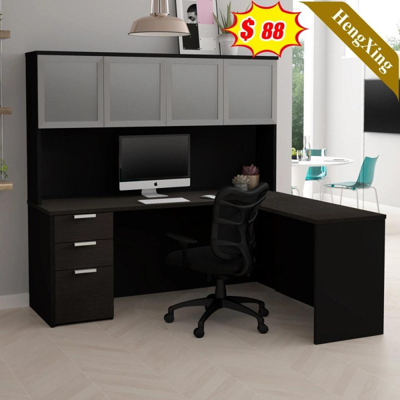 Modern MDF L Shaped Boss CEO Manager Office Table Executive Wooden Desk for Office Furniture