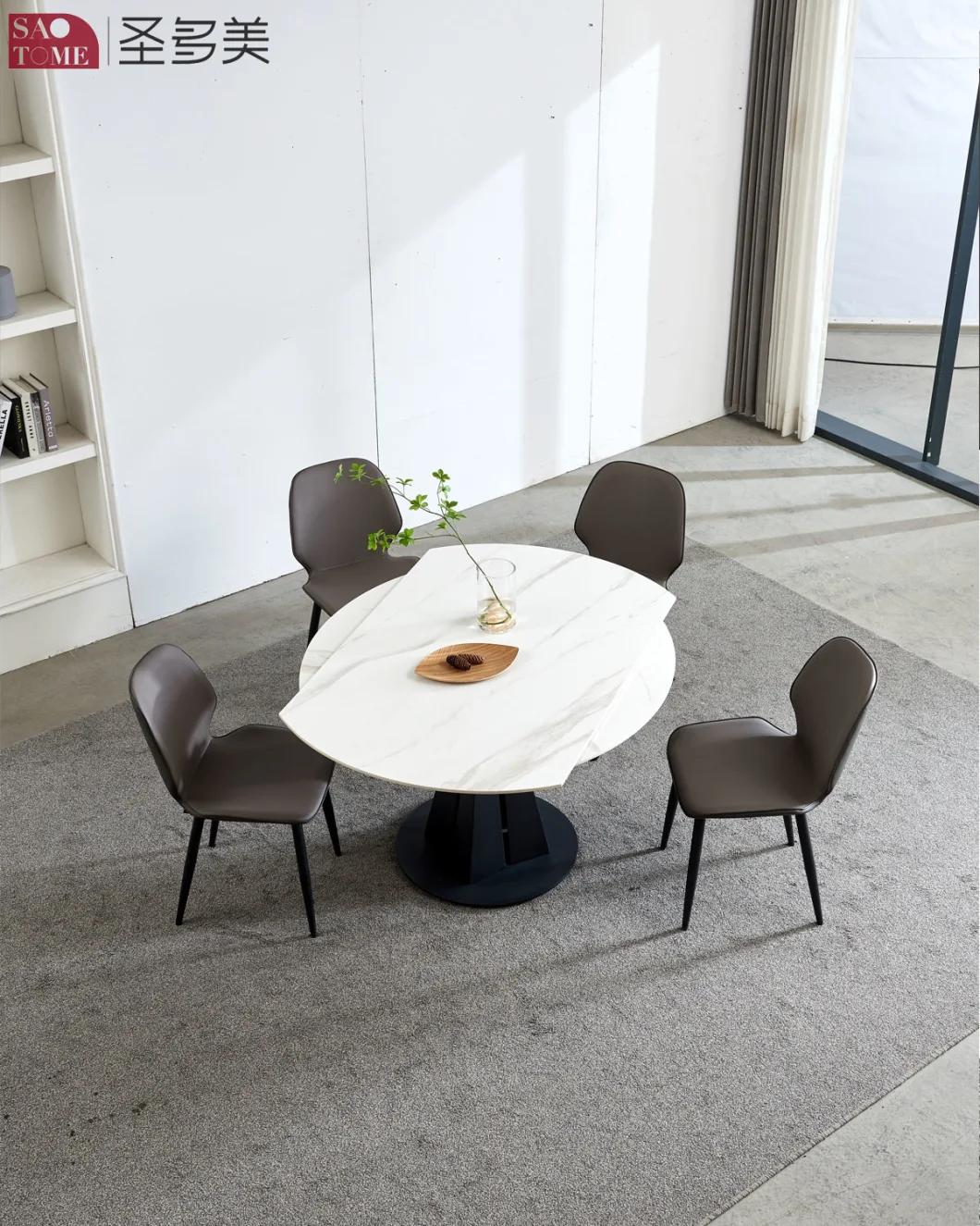 Modern Style Southeast Asia Design Extendable Dining Table Metal Slate Dining Table