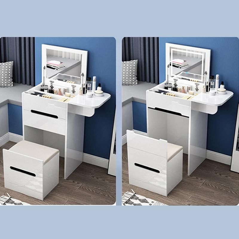 Nordic Net Red Dressing Table Bedroom Modern Minimalist Small Apartment Clamshell Small Dressing Table Mini Storage Cabinet 0014