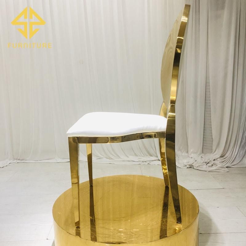 Hot Luxury Design Hotel Furniture Wedding Events Used Dining Stainless Steel Chair