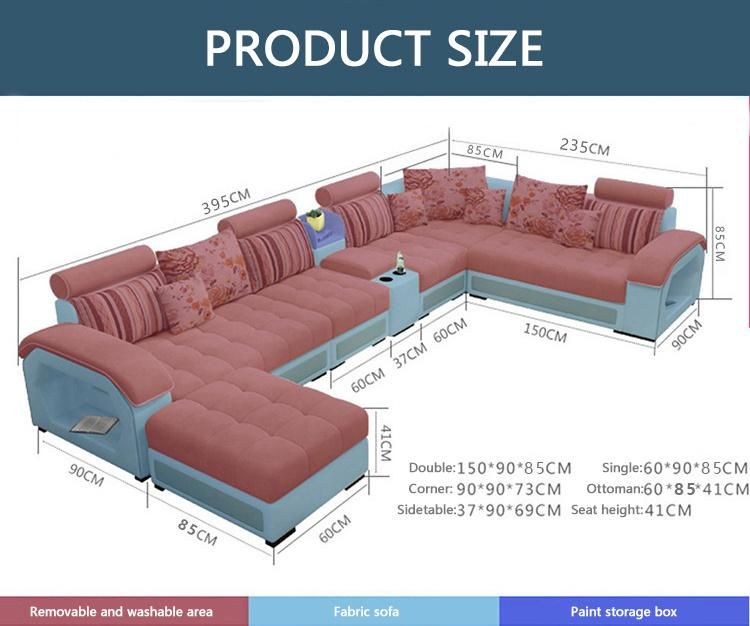 Contemporary Leather Sofa Set L Shaped Sectional Sofa