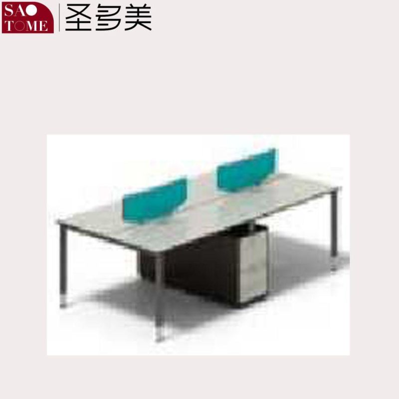 Modern Two-Person Card Position Office Furniture Desk