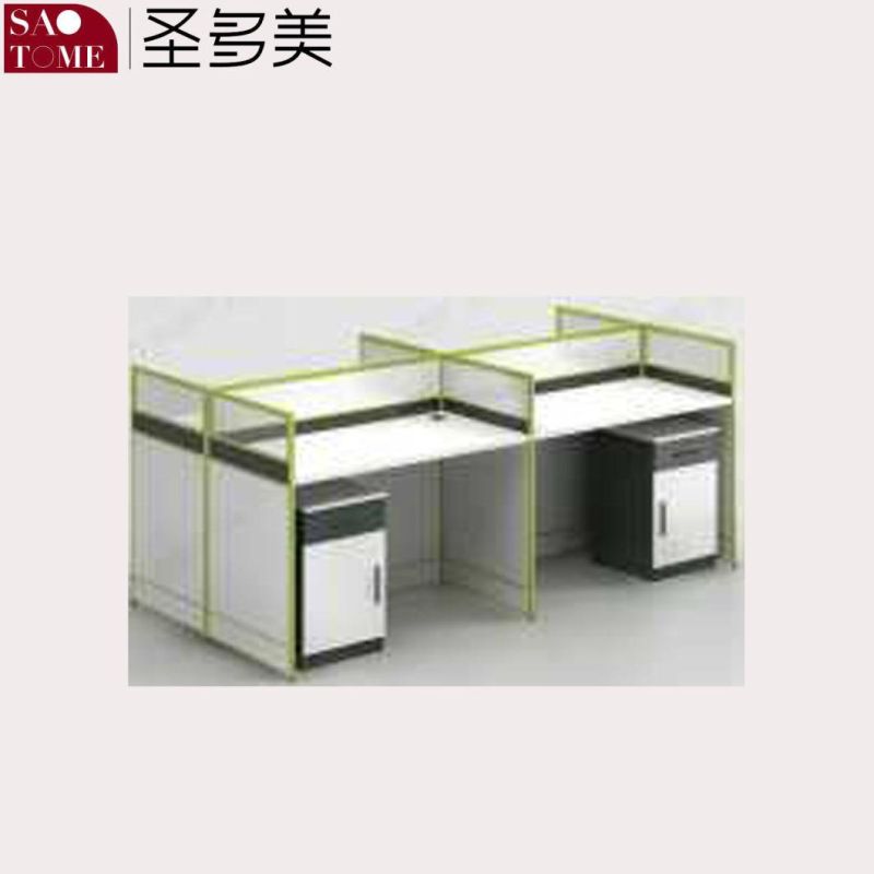 Office Furniture Includes Various Components Four-Person Desk with Movable Cabinet 2460*1320*1020mm