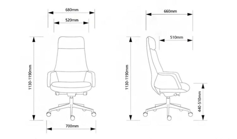 360 Office Recliner Chair Leather Modern Orange Executive Chair Adjustable