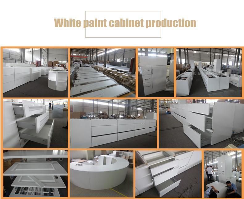 Home Used Multifunctional Durable White Lacquer Kitchen Cabinet