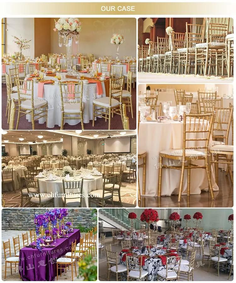 Wholesale Stacking White Metal Tiffany Chiavari Wedding Chair for Event and Banquet