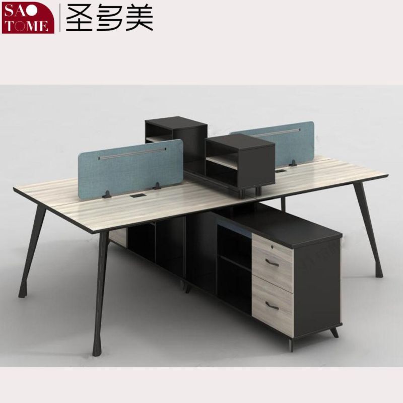 Modern Two-Person Card Position Office Furniture Desk