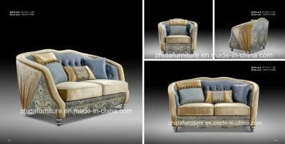 Living Room Modern Antique Design Fabric Home Sofa