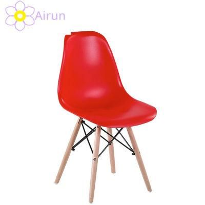 Modern Home Furniture Wooden Legs Plastic Dinner Kitchen Dining Chairs for Sale