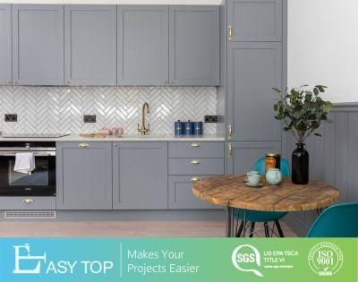 Guangzhou Modern Grey Solid Wood Shaker Kitchen Cabinet Furniture From China Factory