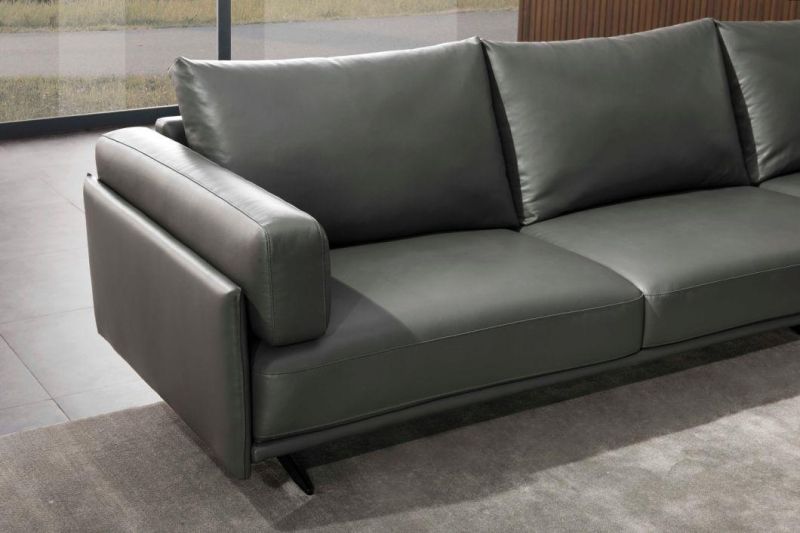 Fashion Leisure Chair Home Furniture Italian Style Leather Sofa Modern Living Room Sofa