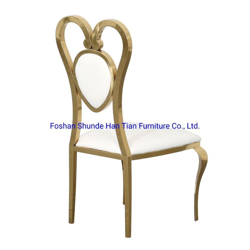 Wedding Banquet Dining Chair Love Heart-Shaped Tall Back Living Room Chairs