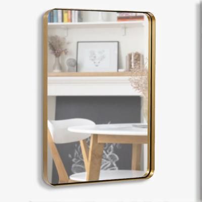 Manufacturer Shop Wall Dressing Glass Mirror Brushed Gold Frame