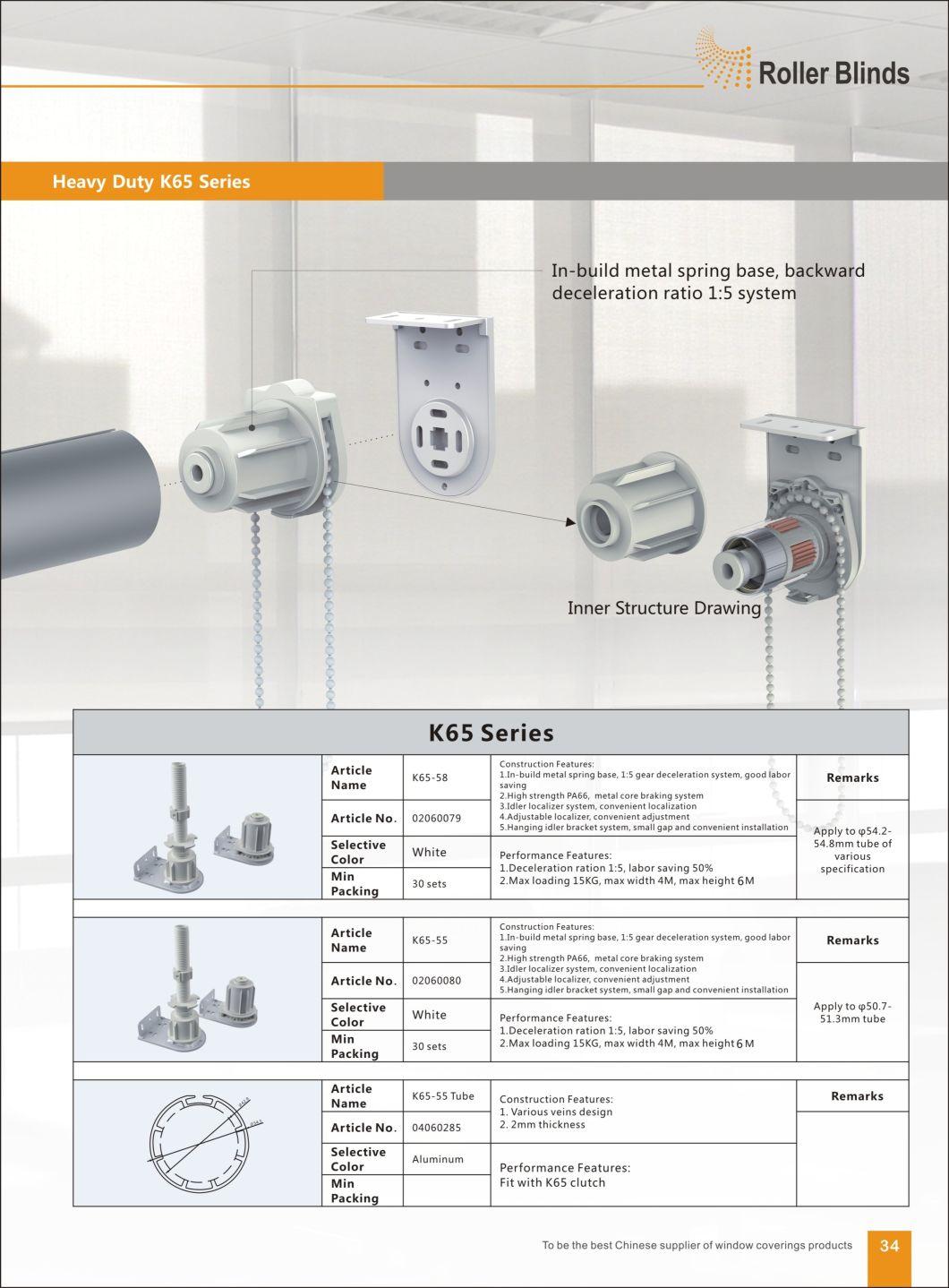 Roller Shutter K65 Heavy Duty 15 Kg Accessories for Roller Blinds Quality Factory Direct Sale