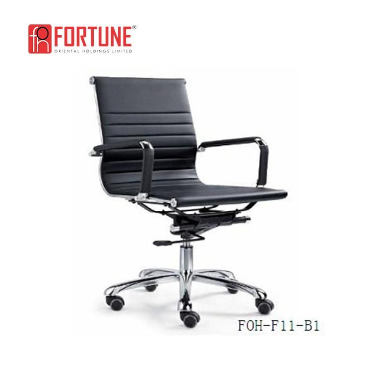 Medium Back Modern Black Swivel Office Staff Chair for Call Center Workstation Foh-F11-B1