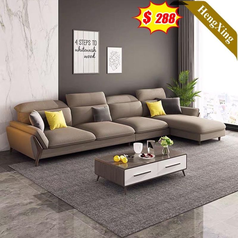 Modern Home Furniture Living Room Sofas Office Fabric Velvet L Shape Leisure Recliner Sofa