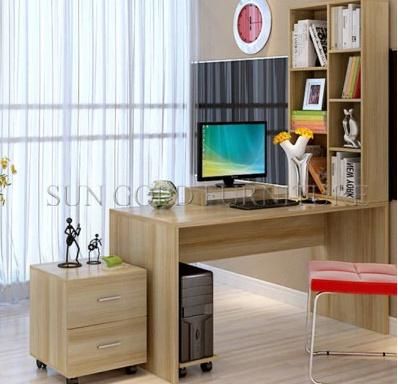 Product Wooden Bookcase with Study Table Custom Computer Tables (SZ-CDT036)