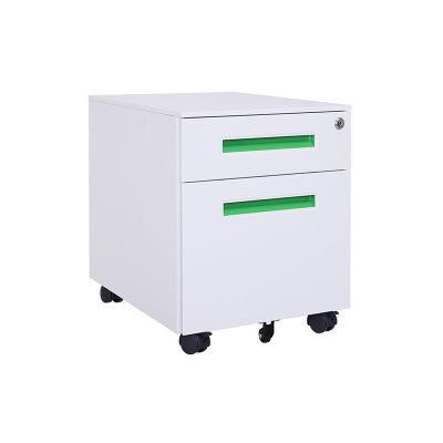 Modern Design Metal Office Furniture Under Desk 2 Drawer Movable Cabinet