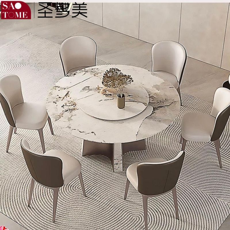 Bright Slate Dining Table for Household Small Apartment