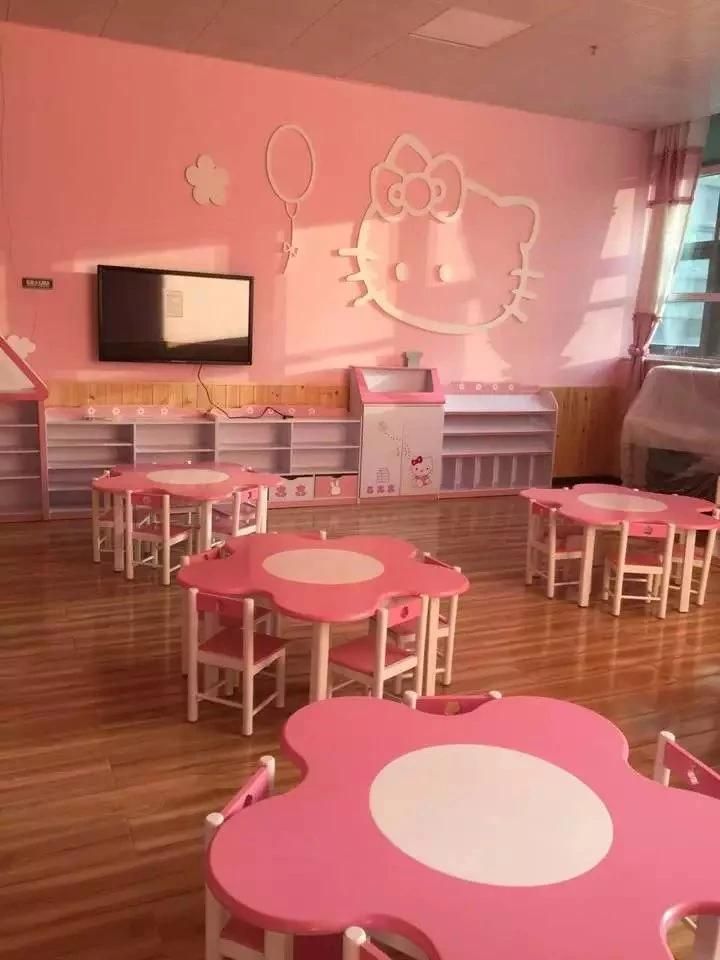 Modern Kindergarten and Preschool Children Table, Daycare Center Table, Nursery Kids Table, Playroom Table, Cartoon Design Baby Table, School Student Table