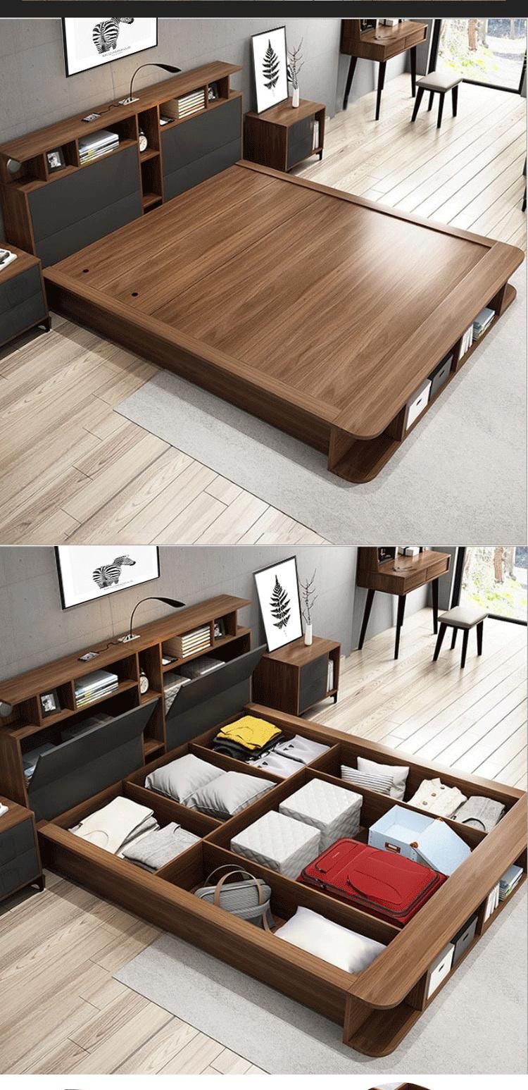 Knock Down Packing Modern and Fashion High Performance Wooden Wall Bed