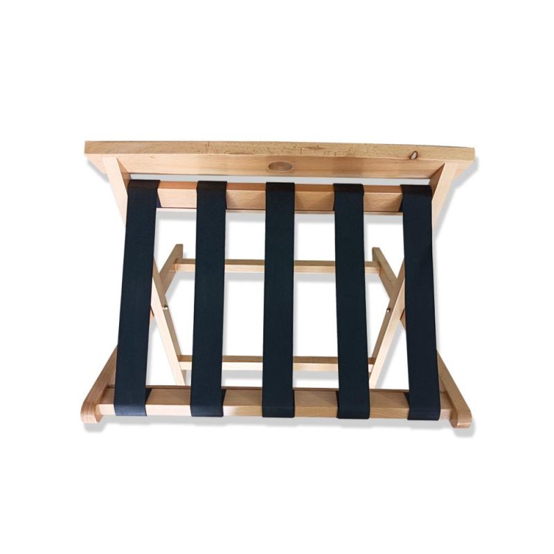 High Quality Popular Hotel Room Solid Wood Modern Folding Luggage Rack