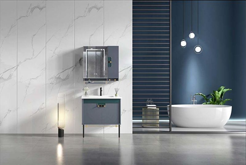 Floor Standing with Painting Promotion PVC Bathroom Cabinets Cheap Vanity