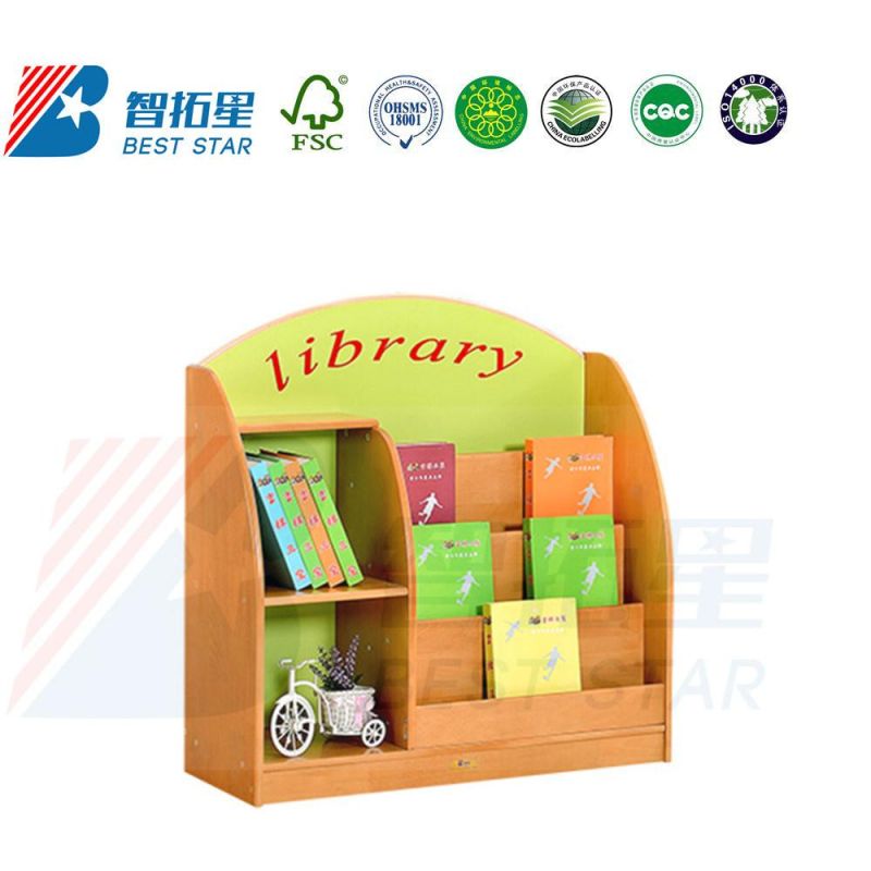 School Library Bookcase, Children Bookdshelf Wooden Kids Book Shelf Wooden Bookcase for Primary School, Kindergarten and Preschool and Nursery School