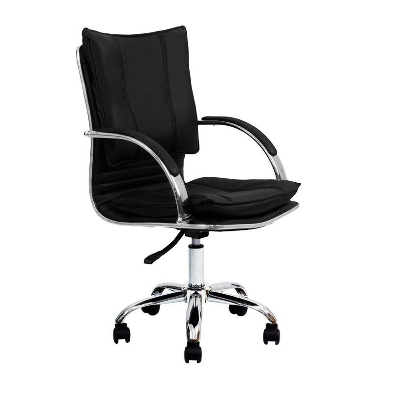 Lisung Modern High Back Chrome Based Leather Office Chair