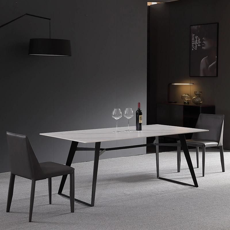 Modern Simple High Quality Metal + Wood/Marble Dining Table for Home Hotel