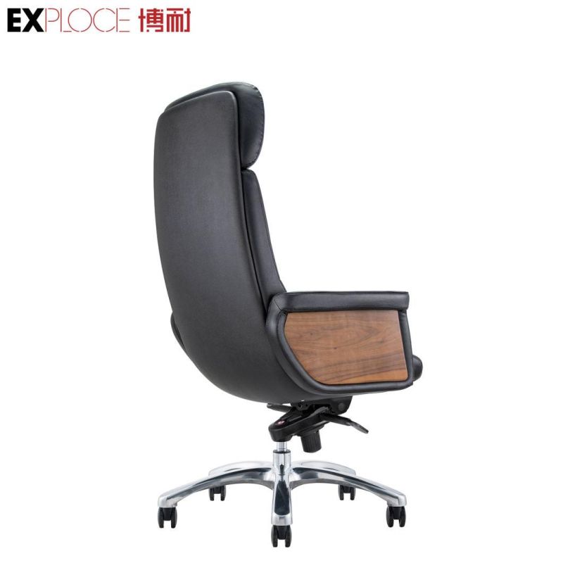 Design High Back PU Chair Modern Fancy Metal and Leather Elegant Dining Office Chair Living Room Kitchen Furniture