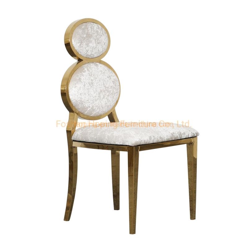 Meeting Furniture Antique Gold Metal Frame Event Banquet Hotel Chairs