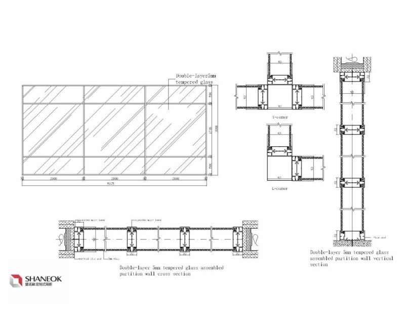 Paint Glass Office Partition, Office Toughened Glass Wall Partition