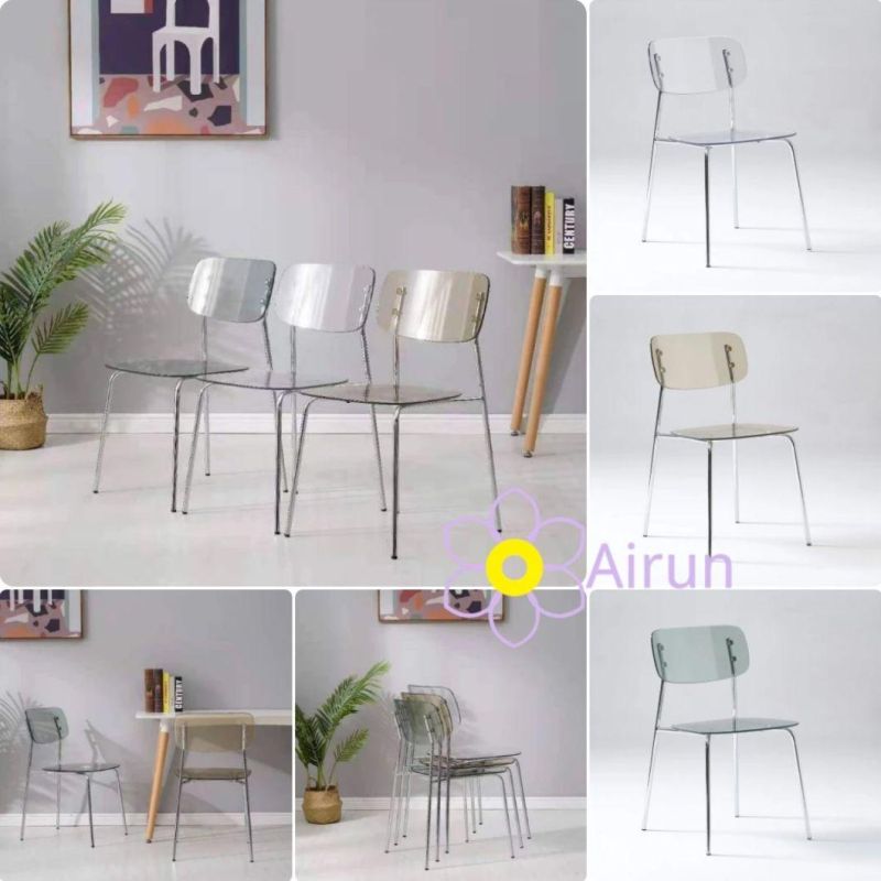 New Design Furniture Transparent Acrylic Wedding Chair Pillows Plastic Chiavari Chair