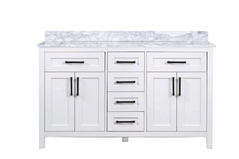 24"W X 22"D Gray Vanity and White Cultured Marble Vanity Top with Rectangular Undermount Bowl